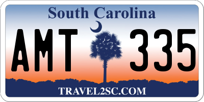 SC license plate AMT335