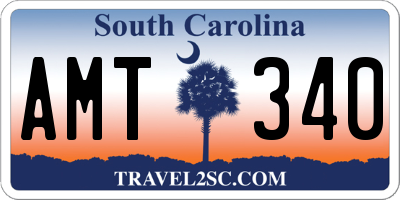 SC license plate AMT340