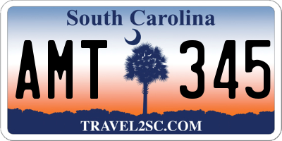 SC license plate AMT345