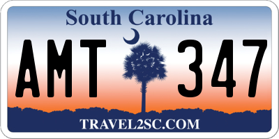 SC license plate AMT347