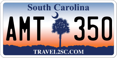 SC license plate AMT350