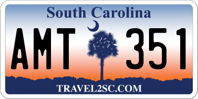SC license plate AMT351