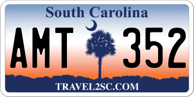 SC license plate AMT352