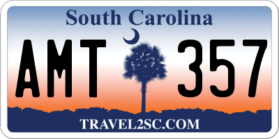 SC license plate AMT357