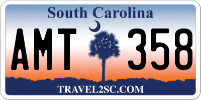SC license plate AMT358