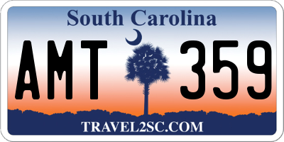 SC license plate AMT359