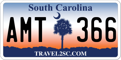 SC license plate AMT366