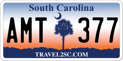 SC license plate AMT377
