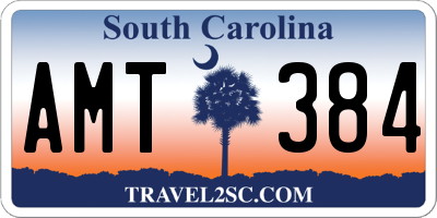 SC license plate AMT384