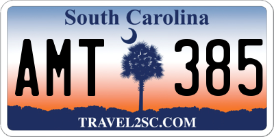 SC license plate AMT385