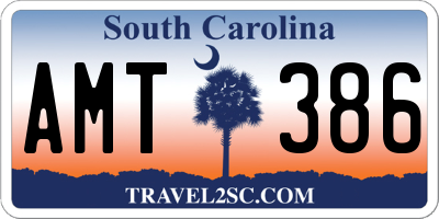 SC license plate AMT386