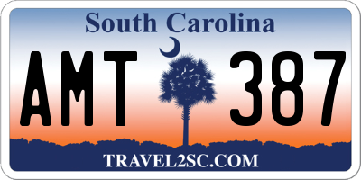 SC license plate AMT387