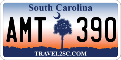 SC license plate AMT390
