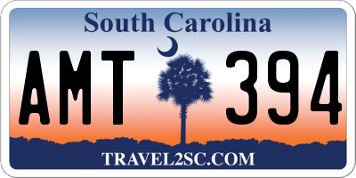 SC license plate AMT394