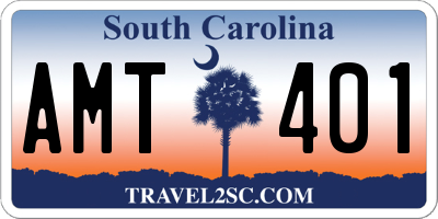 SC license plate AMT401