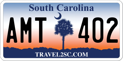 SC license plate AMT402
