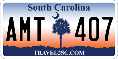 SC license plate AMT407