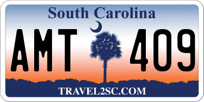 SC license plate AMT409