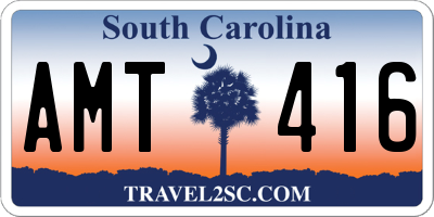 SC license plate AMT416