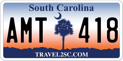 SC license plate AMT418