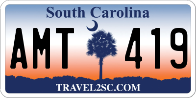 SC license plate AMT419