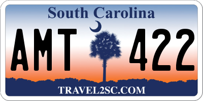 SC license plate AMT422