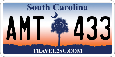 SC license plate AMT433