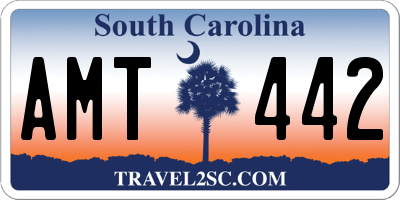 SC license plate AMT442