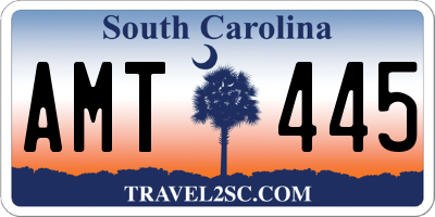 SC license plate AMT445