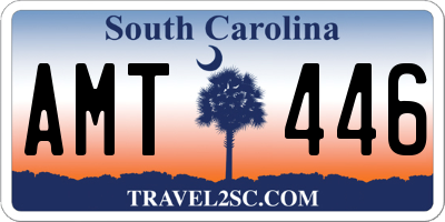 SC license plate AMT446