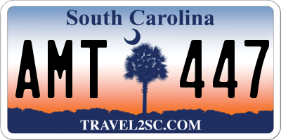 SC license plate AMT447