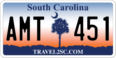 SC license plate AMT451