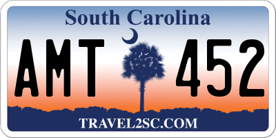 SC license plate AMT452