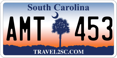 SC license plate AMT453