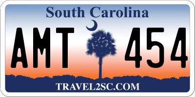 SC license plate AMT454