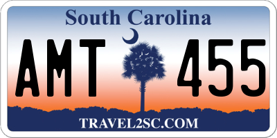 SC license plate AMT455