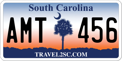 SC license plate AMT456