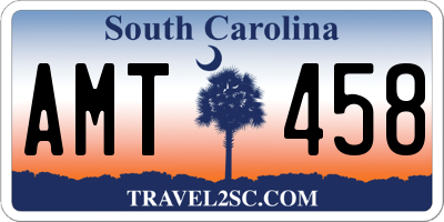 SC license plate AMT458