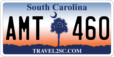 SC license plate AMT460