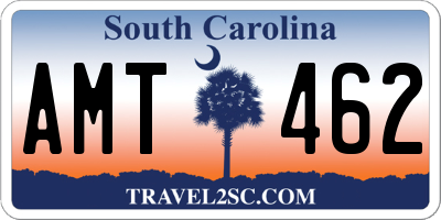 SC license plate AMT462
