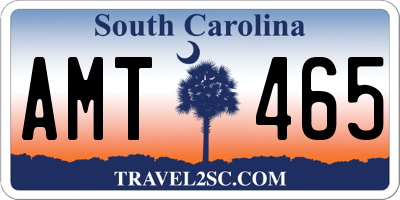 SC license plate AMT465
