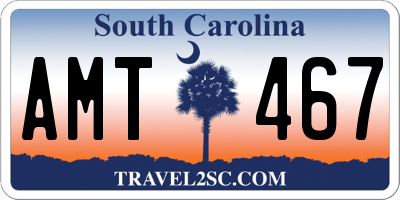 SC license plate AMT467