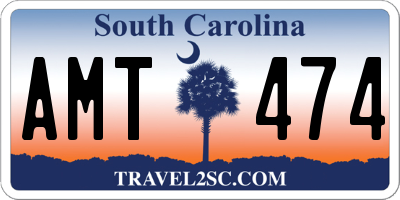 SC license plate AMT474