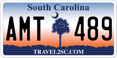 SC license plate AMT489