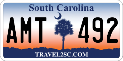 SC license plate AMT492