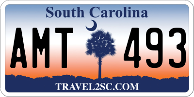 SC license plate AMT493