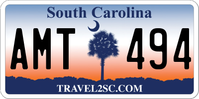 SC license plate AMT494