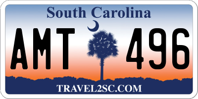SC license plate AMT496