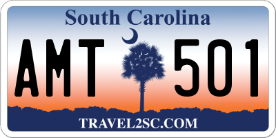 SC license plate AMT501