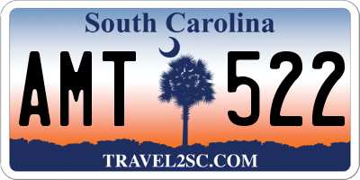 SC license plate AMT522
